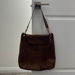 Foley and Corinna brown leather shoulder bag
